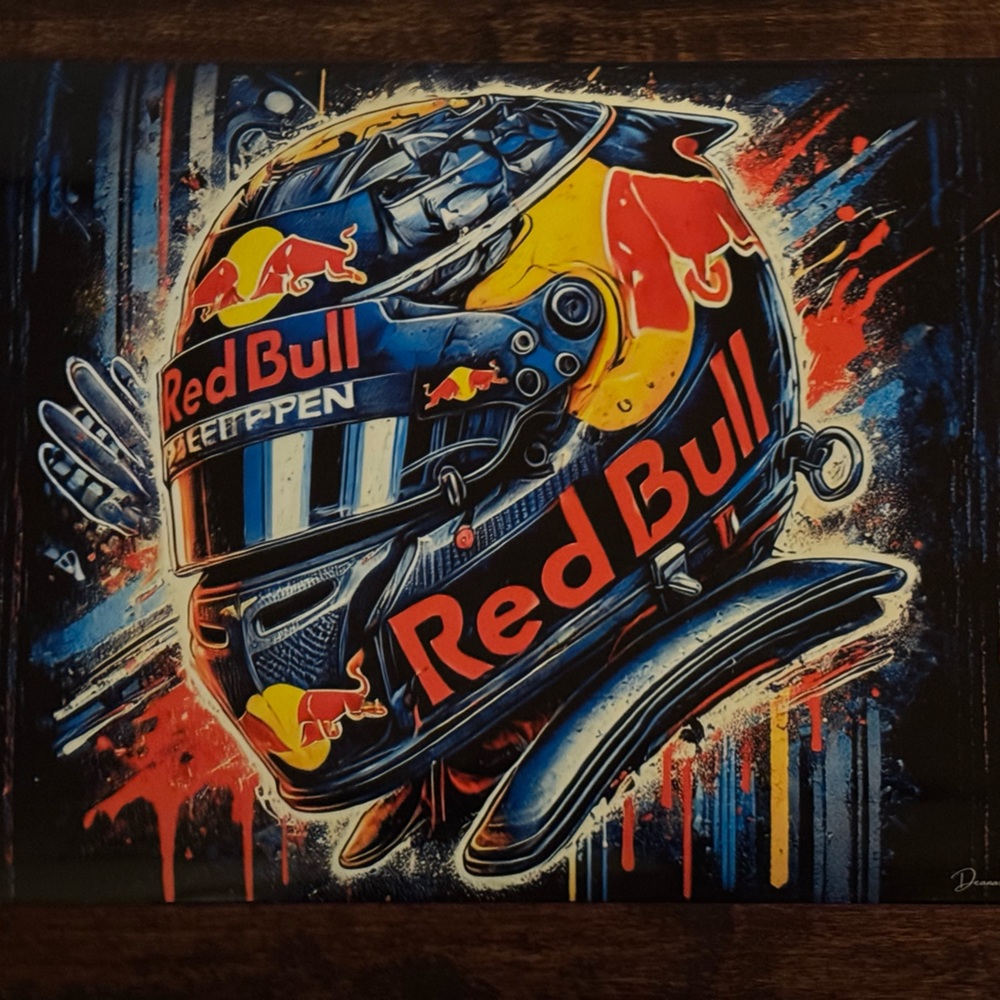 Red Bull Racing Helmet Poster (Size 15.5” x 18.5”)